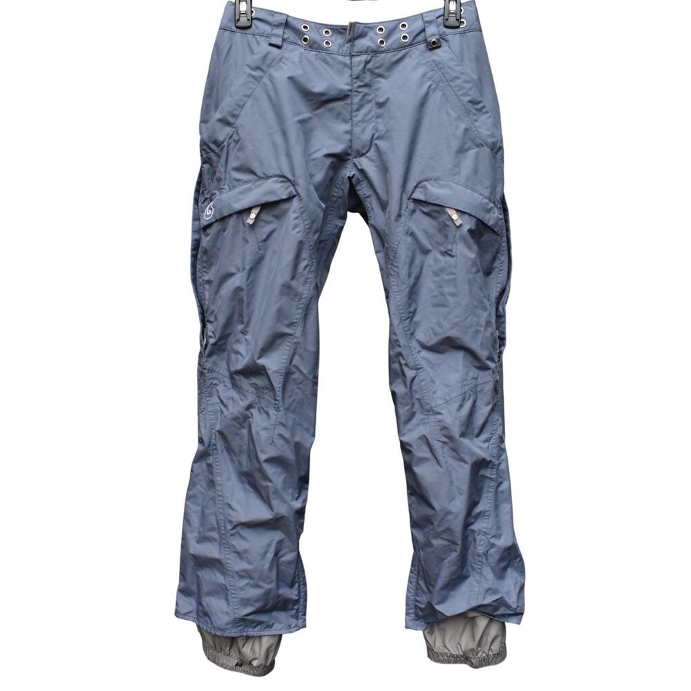 Burton Snowboarding Cargo Pants -- Blue / Gray Bootcut -- Womens Medium